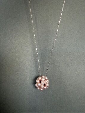 Pearl Cluster Necklace 14" chain - Women Jewelry